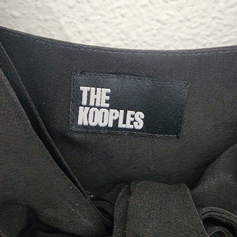 The Kooples Black Silk Midi Dress - Picture 2 of 10